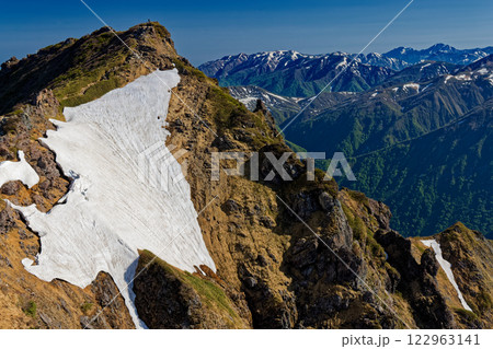 初夏の谷川岳・トマの耳から見るオキの耳と巻機山・越後三山の眺め 初夏の谷川岳・トマの耳から見るオキの耳と巻機山・越後三山の眺め 122963141