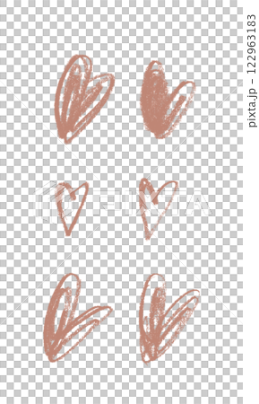 Hand drawn doodle style heart set. Pencil drawing hearts design elements isolated on white background. Mocha ousse Hand drawn doodle style heart set. Pencil drawing hearts design elements isolated on white background. Mocha ousse 122963183