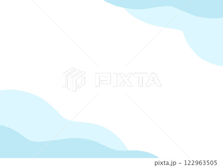 波模様の水彩背景・フレーム 122963505