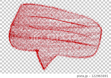 Separate red speech bubble on transparent background. 122963891