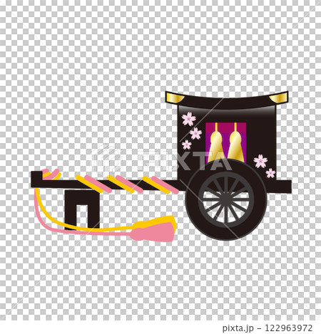 Hina dolls decorations: Imperial carriage 122963972