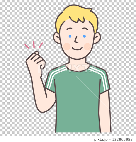 白人男性足球員揮舞拳頭 122963988