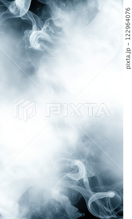 Soft dreamy liquid smoke trails create minimalist atmosphere 122964076
