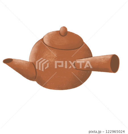 茶色い急須 122965024