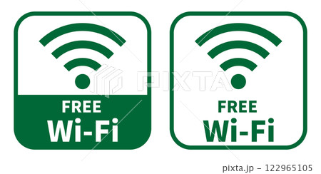 FREE Wi-Fi アイコン 緑 122965105