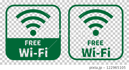 FREE Wi-Fi アイコン 緑 122965105