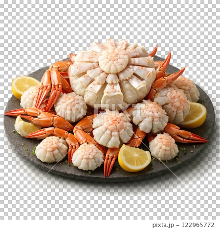 Jumbo lump crab meat large white lumps Old Bay seasoning dusting Food and Culinary concept 122965772