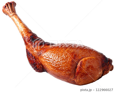 Turkey Leg from a Fair A giant, smoky turkey leg with a crispy, caramelized skin that reveals tender, juicy meat 122966027