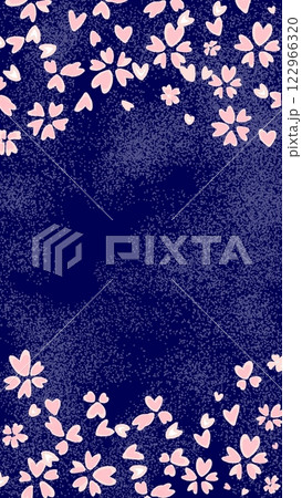 桜の背景縦型イラスト 122966320