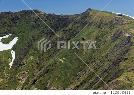 谷川連峰・オジカ沢ノ頭から見る谷川岳山頂 122968411