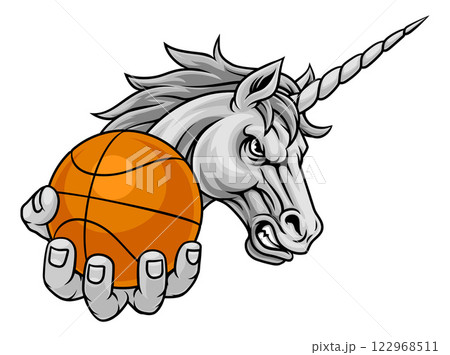 Unicorn Horse Stallion Basketball Sports Mascot 122968511