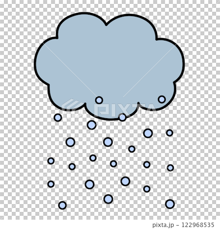 雪花飄落的雲朵插畫 雪花飄落的雲朵插畫 122968535