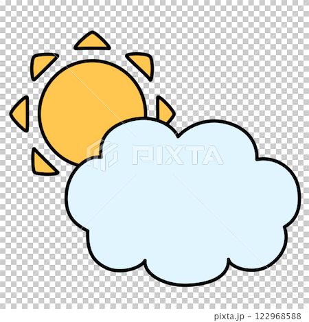 A cute and simple illustration of cloudy skies A cute and simple illustration of cloudy skies 122968588