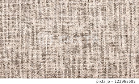 ベージュの麻布の背景素材 ベージュの麻布の背景素材 122968685