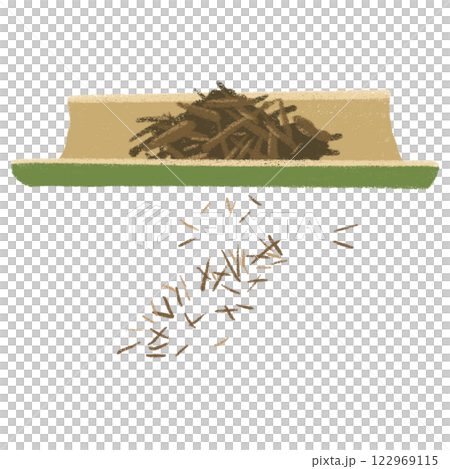 Hojicha tea leaves 122969115