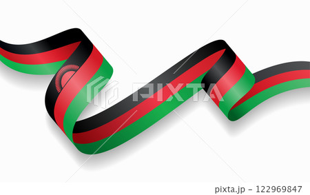 Malawian flag wavy abstract background. Vector illustration. 122969847