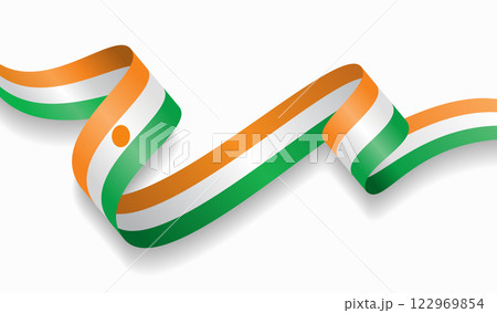 Niger flag wavy abstract background. Vector illustration. Niger flag wavy abstract background. Vector illustration. 122969854