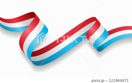 Luxembourg flag wavy abstract background. Vector illustration. 122969871