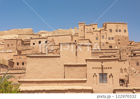 Clay houses at city of Ait Benhaddou, Morocco. 122970332