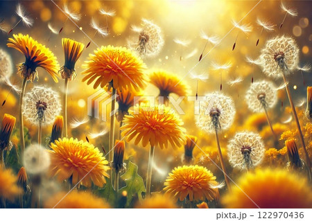 タンポポ・綿毛 タンポポ・綿毛 122970436