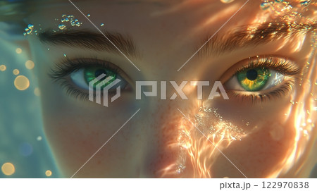 光の中の美しき少女、夢の世界へ誘うファンタジーアート 光の中の美しき少女、夢の世界へ誘うファンタジーアート 122970838