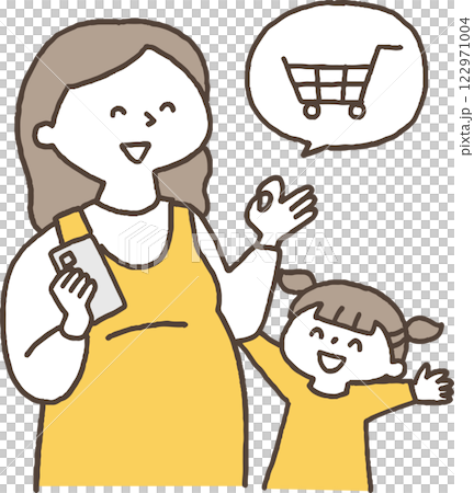 孕婦用智慧型手機購物，單色 122971004