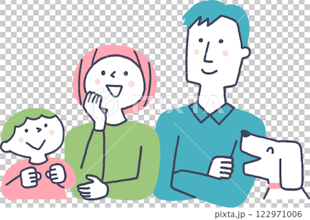 家人抬頭微笑 家人抬頭微笑 122971006