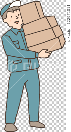 帶著很多行李的送貨員 122971011