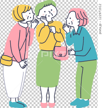 老年婦女正在聊天 122971012