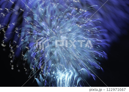 フォーカスアウトで撮る放射状に広がる花火 122971087