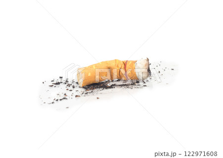butts cigarette isolated on white background 122971608