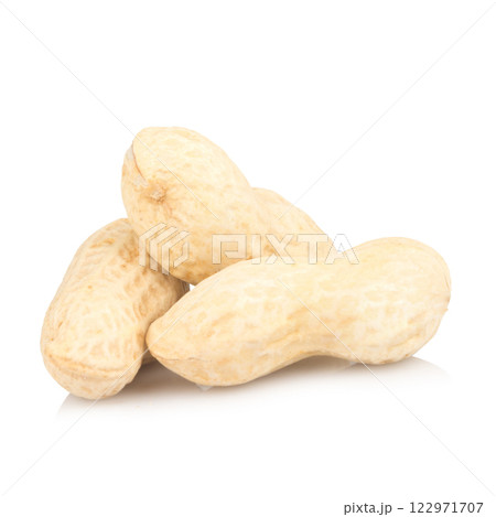 Peanuts isolated on white background 122971707