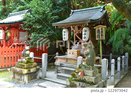京都　大豊神社の大国社　狛ねずみ 122973042