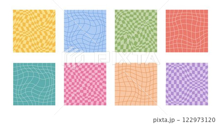 Psychedelic checkerboard poster 122973120