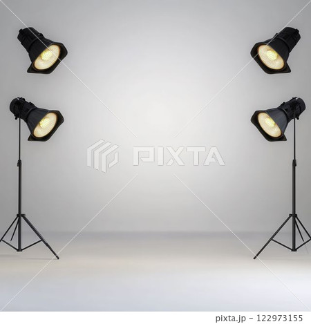 Realistic Stage Lighting Setup for Photography in Studio Space Realistic Stage Lighting Setup for Photography in Studio Space 122973155