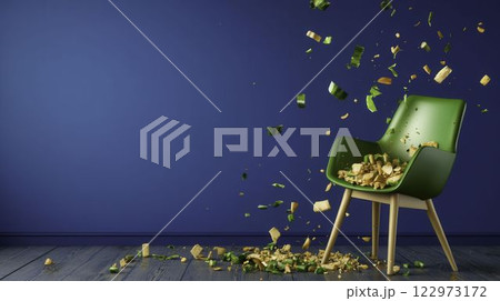 Discarded Food Scraps in Breakroom Creates Messy Scene 122973172