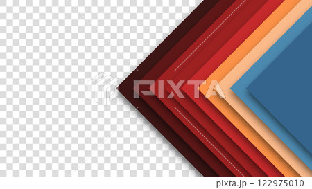Realistic design in futuristic retro style. Abstract geometric 1970's 1980's 1960's colorful background with retro colors. Transparent vector illustration. Realistic design in futuristic retro style. Abstract geometric 1970's 1980's 1960's colorful background with retro colors. Transparent vector illustration. 122975010