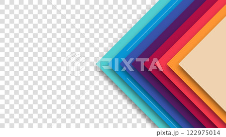 Realistic design in futuristic retro style. Abstract geometric 1970's 1980's 1960's colorful background with retro colors. Transparent vector illustration. Realistic design in futuristic retro style. Abstract geometric 1970's 1980's 1960's colorful background with retro colors. Transparent vector illustration. 122975014