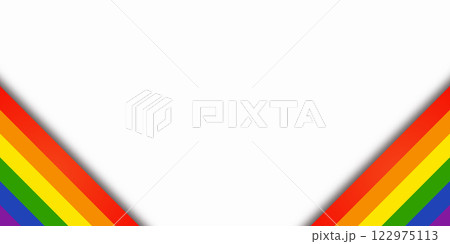 Abstract geometric red, orange, yellow, green, blue and purple ribbon lgbtq color isolated white background. Lgbt Pride History Month color background with copy space for text. Vector illustration Abstract geometric red, orange, yellow, green, blue and purple ribbon lgbtq color isolated white background. Lgbt Pride History Month color background with copy space for text. Vector illustration 122975113