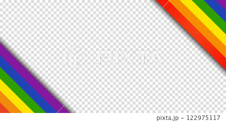 Abstract geometric red, orange, yellow, green, blue and purple ribbon lgbtq color isolated background. Lgbt Pride History Month color background with copy space for text. Transparent vector Abstract geometric red, orange, yellow, green, blue and purple ribbon lgbtq color isolated background. Lgbt Pride History Month color background with copy space for text. Transparent vector 122975117