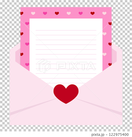 Simple pink love letter vector illustration material Simple pink love letter vector illustration material 122975400