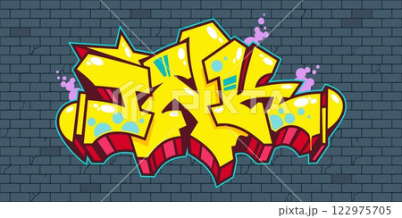 Trendy Urban Hip Hop Abstract Word Ink Graffiti Style Font Lettering Vector Illustration Template Trendy Urban Hip Hop Abstract Word Ink Graffiti Style Font Lettering Vector Illustration Template 122975705