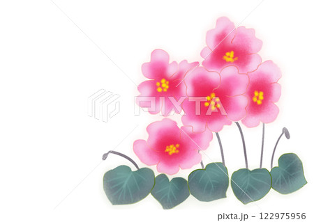 セントポーリアの花のカード1 122975956