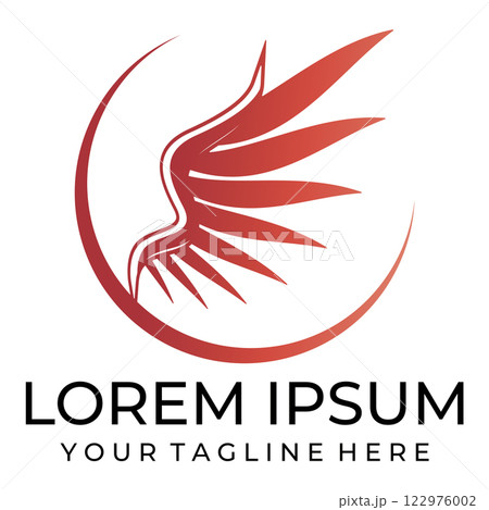 Flying wings logo illustration. Flying wings logo illustration. 122976002