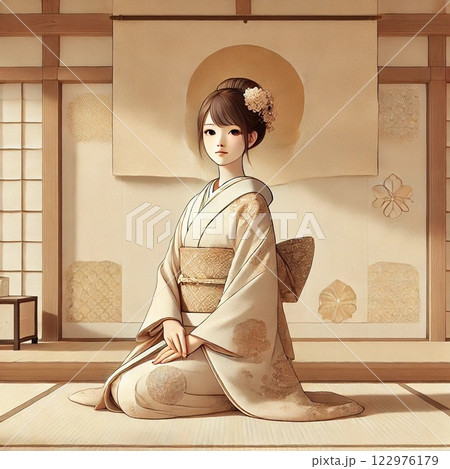 「和紙の温もり包む上品なひな祭り」 122976179