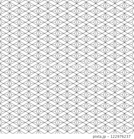 Seamless traditional Japanese ornament Kumiko.Black color lines. Seamless traditional Japanese ornament Kumiko.Black color lines. 122976237