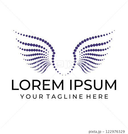Bird wings illustration logo. 122976329