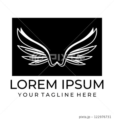 Flying wings logo illustration. Flying wings logo illustration. 122976731