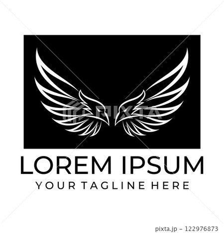Flying wings logo illustration. Flying wings logo illustration. 122976873