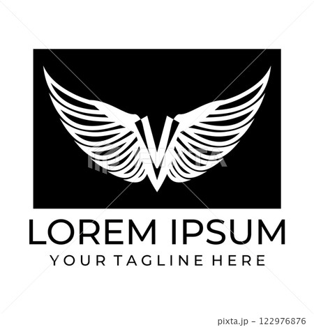 Flying wings logo illustration. 122976876
